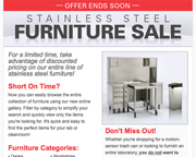 Eblast to Promote Natoli's Furniture Sale